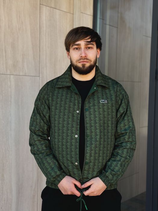 Куртка овершот Lacoste monogram двохстороня 3 КОЛЬОРИ Монограм Лакост