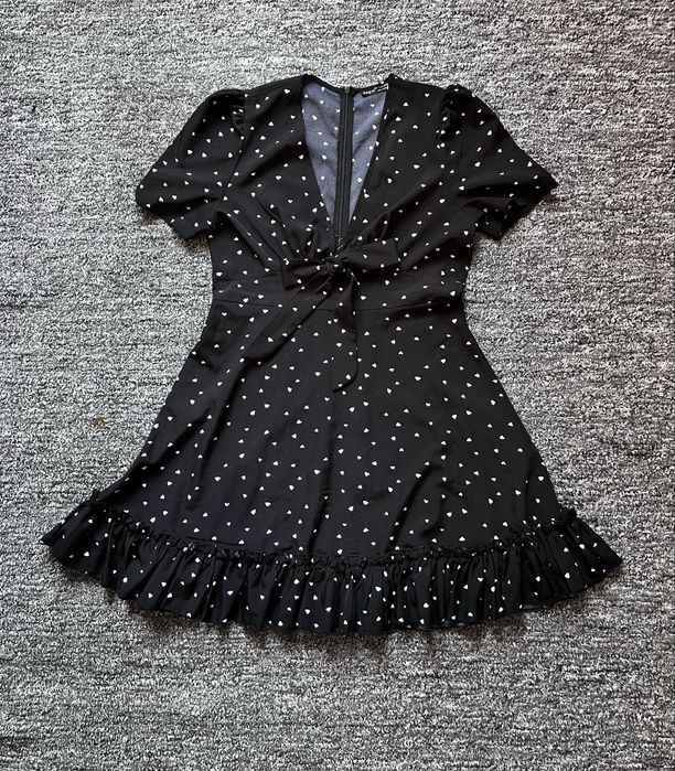 Чорна сукня в горошок L/ XL