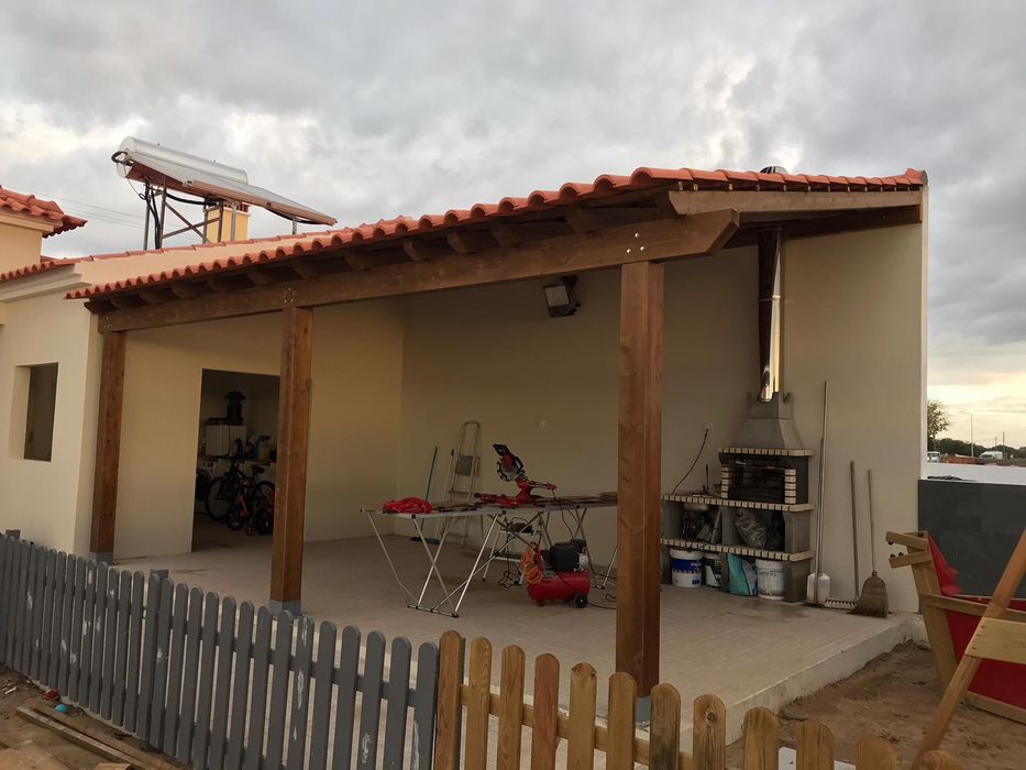 Pérgulas telheiro em madeira. Em todo o país. Cobertura