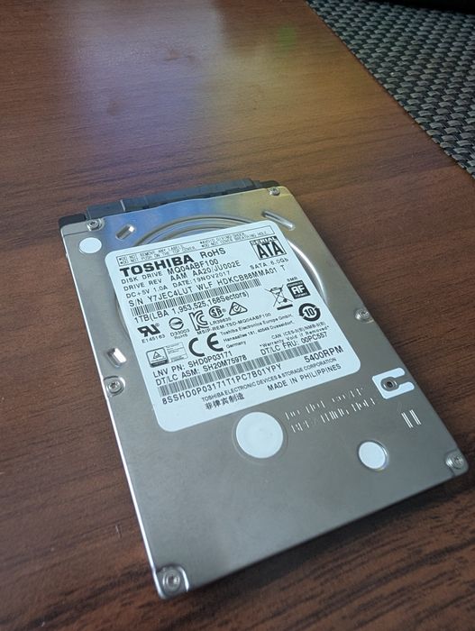Dysk HDD 1Tb Toshiba 1000Gb stan BDB