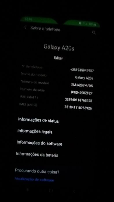 Samsung A20s como novo