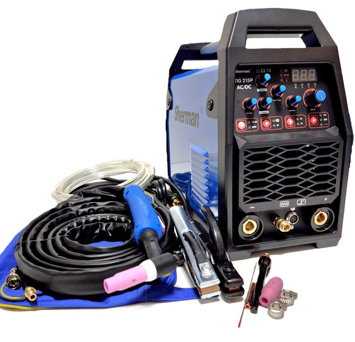 Spawarka TIG AC/DC 215P Sherman 200A IGBT MMA | Puls, HF, 230V