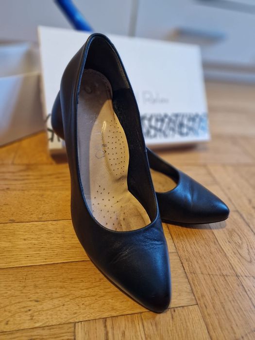 Buty czółenka skórzane
