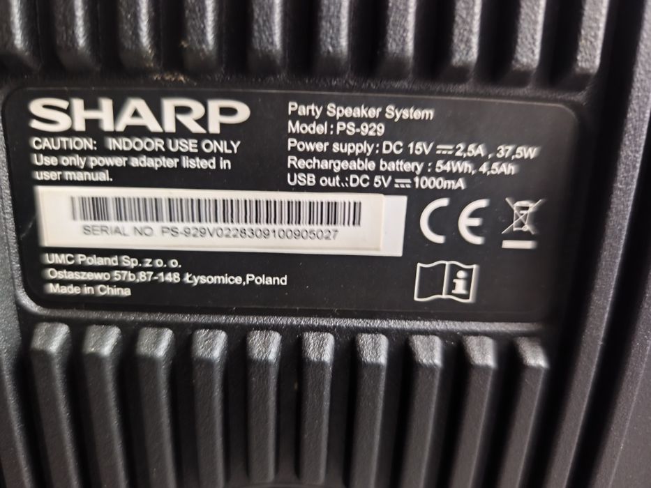 Głośnik Sharp ps 929