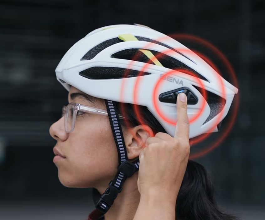 Kask rowerowy Sena Smart Cycling Helmet R2 Evo Matt White M 55-59cm