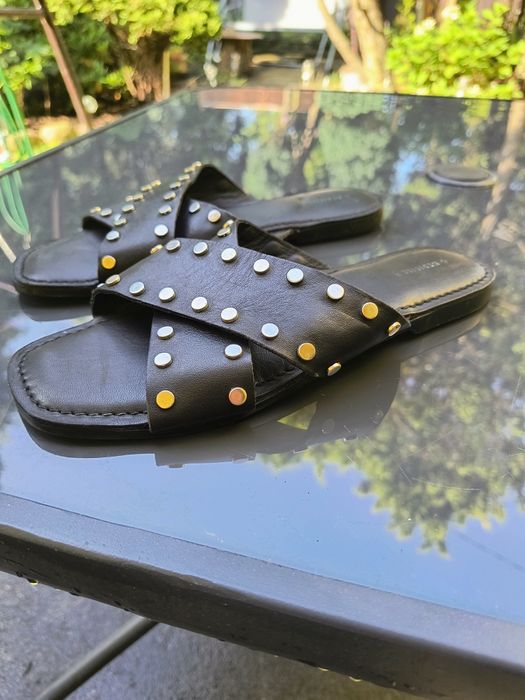 Klapki skórzane damskie rozmiar 38