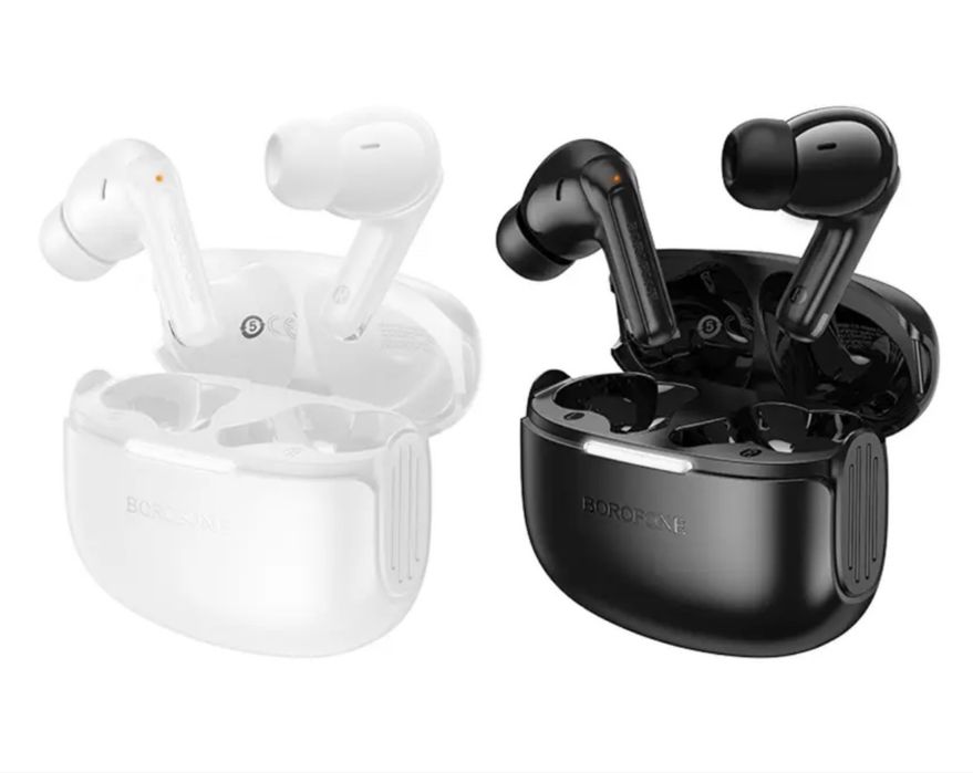 Бездротові навушники TWS Borofone FQ9 Peaceful Black — Bluetooth 5.4, 6 годин роботи!