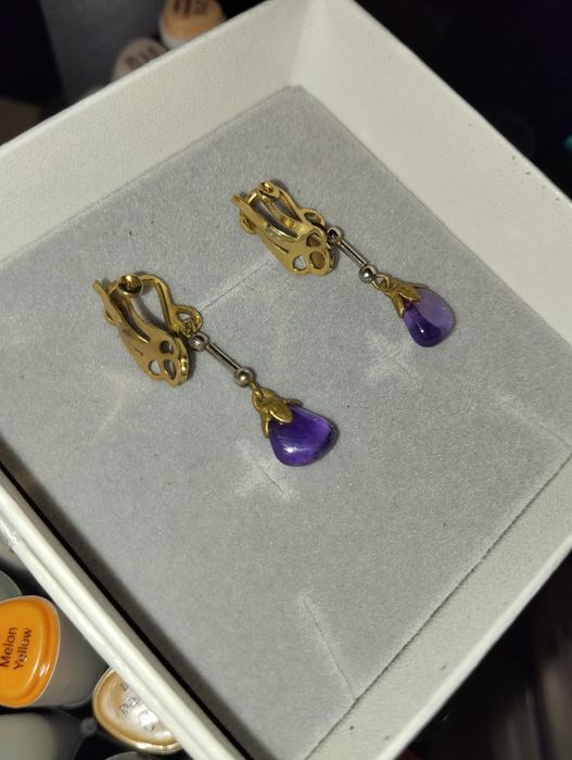 Kolczyki  z ametystem