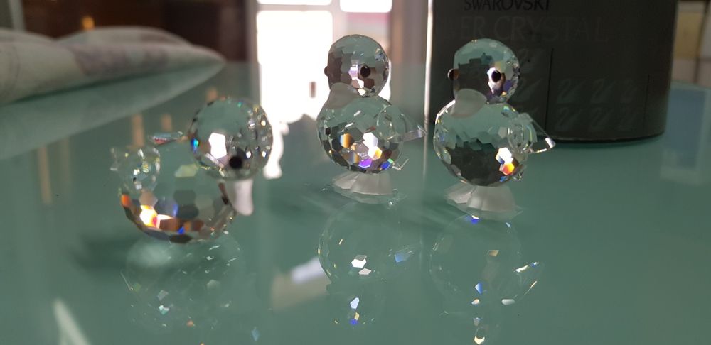 Cristal Swarovski- Coleção animais miniaturas -Patinhos conjunto 3
