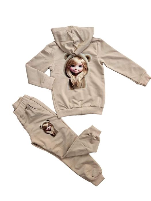 Dres dla dziewczynki 128 spodnie bluza