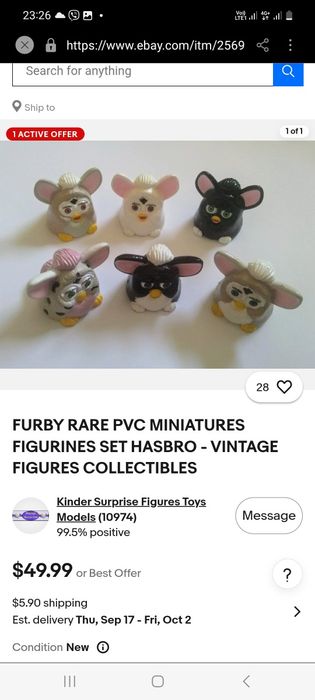 Фигурки Furby 1999 винтажные Ферби набор