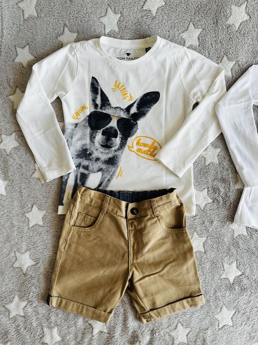 Zestaw ubranek letnich dla chłopca 110 cm, H&M, Tom Tailor