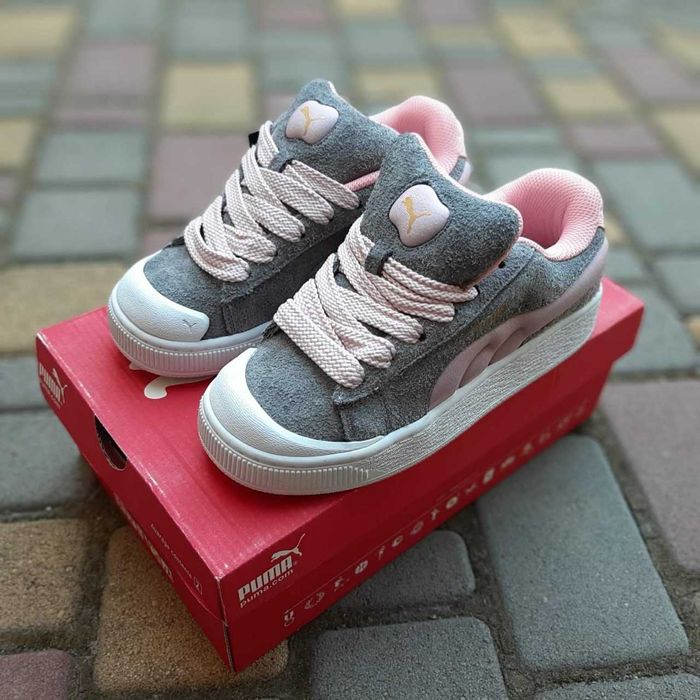 !SALE! Puma Suede XL Crush Preserves сірі з пудрой 36 37 38 39 40 41