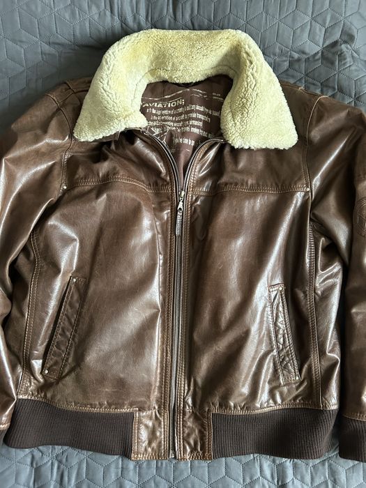 AVIATOR Kurtka Skórzana Męska ROCK’N BLUE