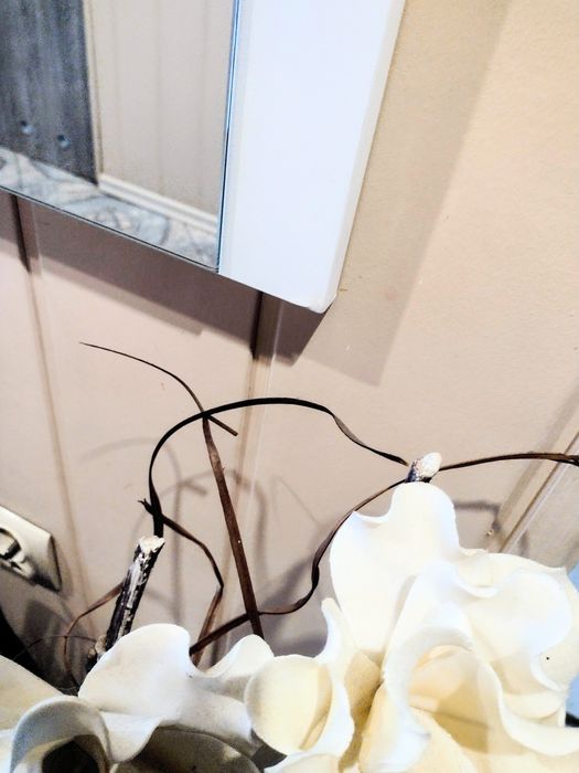 lustro wiszące, białe