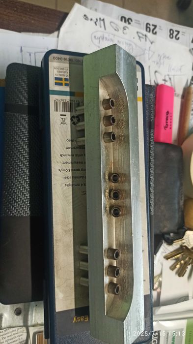 szablon aluminiowy  do wiercenia mebli