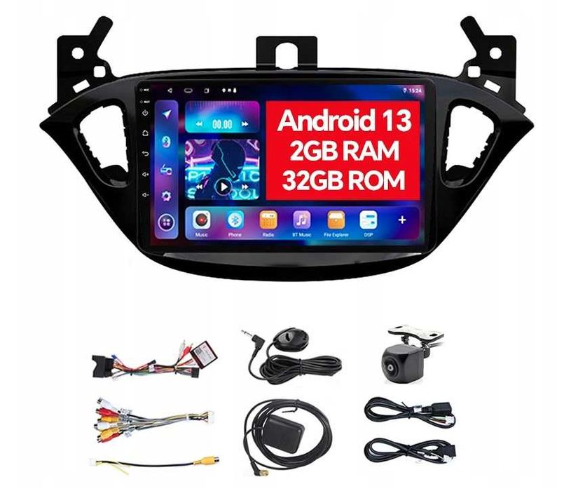 Radio samochodowe Eunavi Opel Adam 2013 -2016 Corsa E 2015 -2019 2-DIN 9"