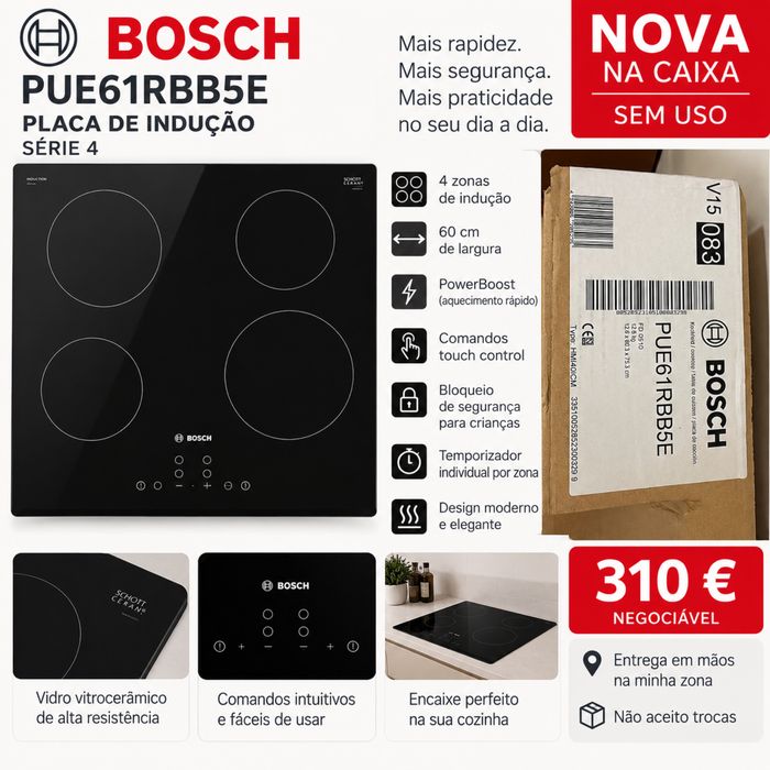 Placa de Indução Bosch PUE61RBB5E