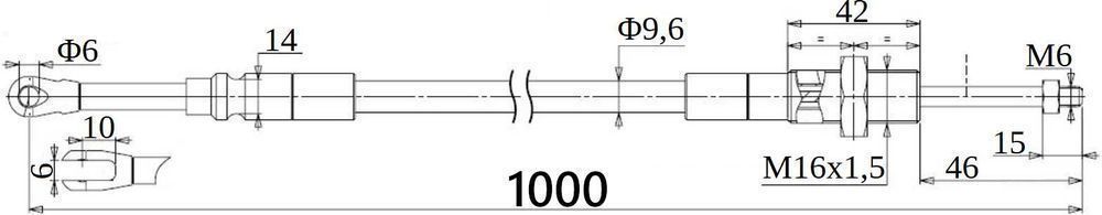 LINKA Z WIDEŁKAMI 1000 mm Dźwigni Do Rozdzielacza [3059]