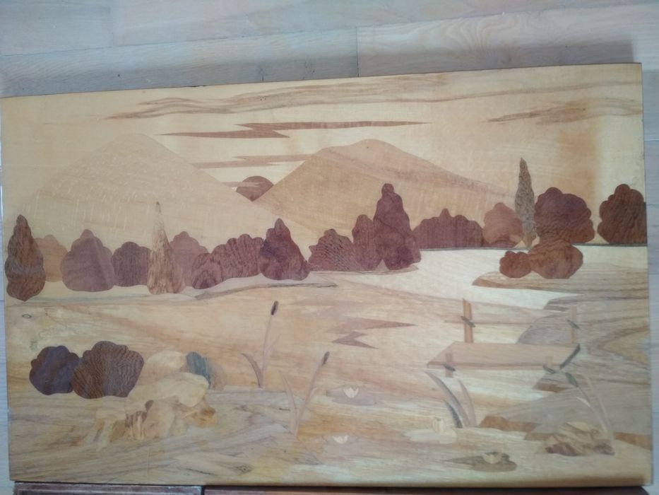 Картины панно слон . Дерево металл.