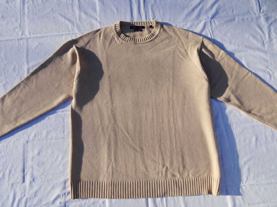 Mc NEAL beżowy sweter męski bawełna L XL