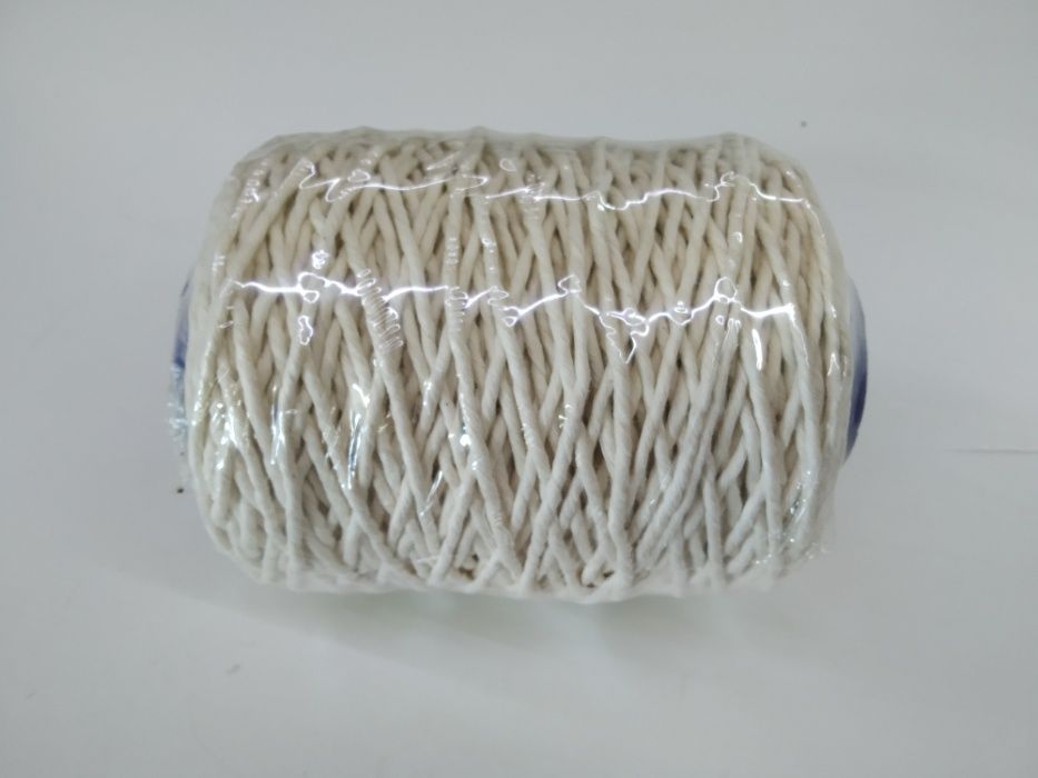 Fio Algodão 3mm Crú Barbante 500g