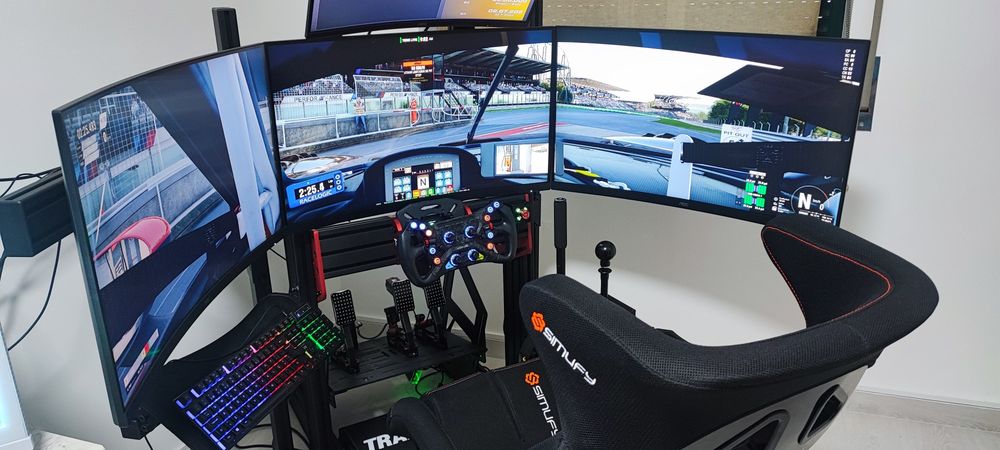 Setup SimRacing Profissional Completo – Como Novo e na Garantia