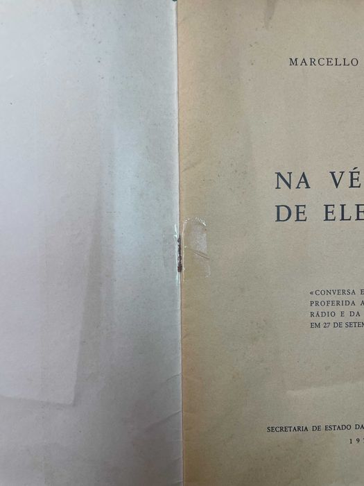 Na Véspera das Eleições, de Marcello Caetano