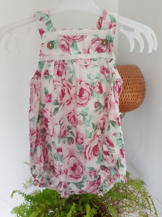 Rampers limited stare roze piwonie Edition 56 body newbie 62 68