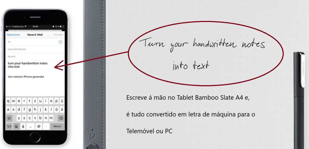 Bamboo Slate A4 - Notebook inteligente e produtivo