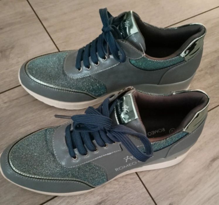 Sneakersy brokatowe Romeo gigli