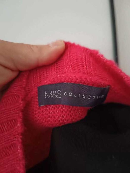 Sweter z dzianiny, piękny kolor, M&S Collection