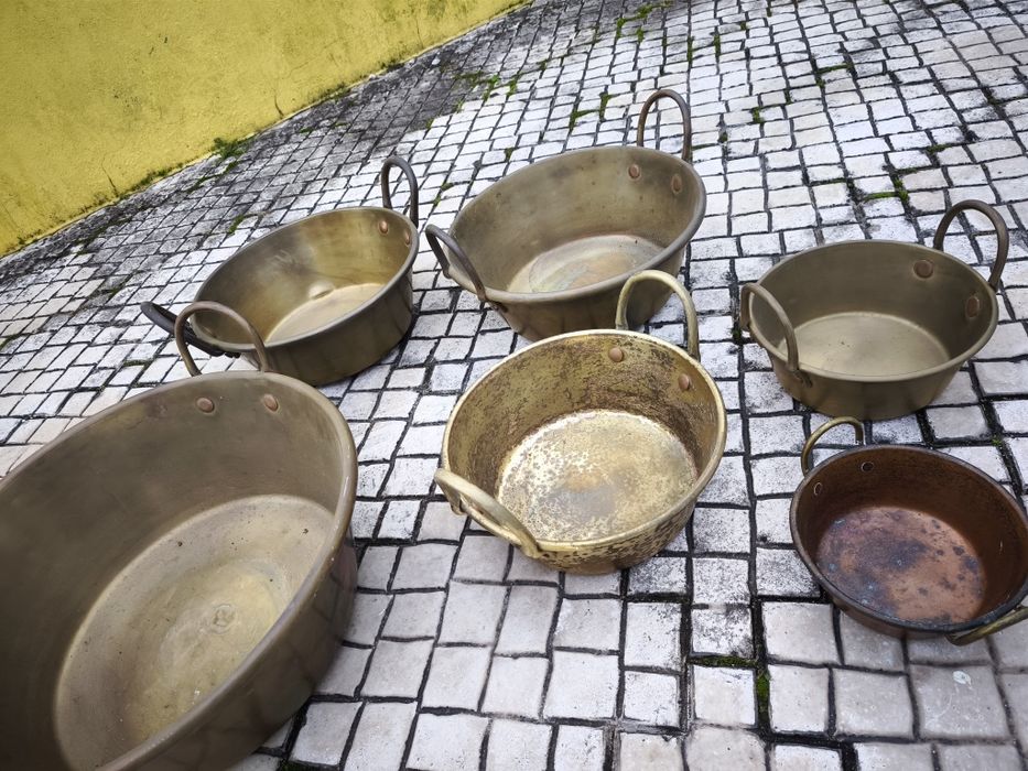 6 alguidares em Cobre