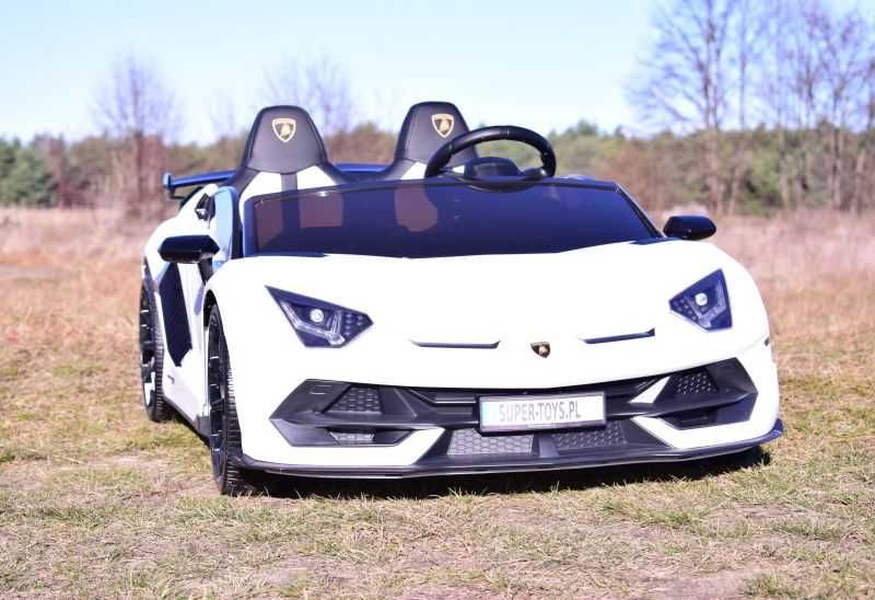 BAWIBUS.PL Auto samochód na akumulator LAMBORGHINI SVJ samochody sportowe FUNKCJA DRIFTU dla dzieci 2x200W dla 2 dzieci dwuosobowy