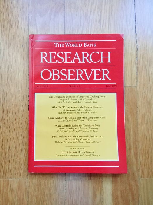 The World Bank Reserch Observer