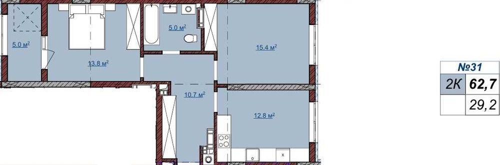 Продаж 2 кім. квартира від забудовника ЖК Terra M