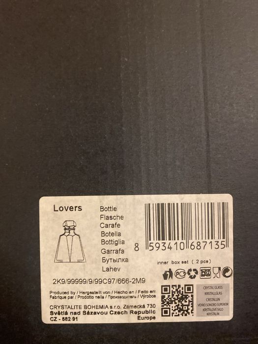 Lovers Decanters Bohemia Crystal Whiskey Set