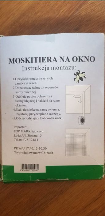 Moskitiera na okno
