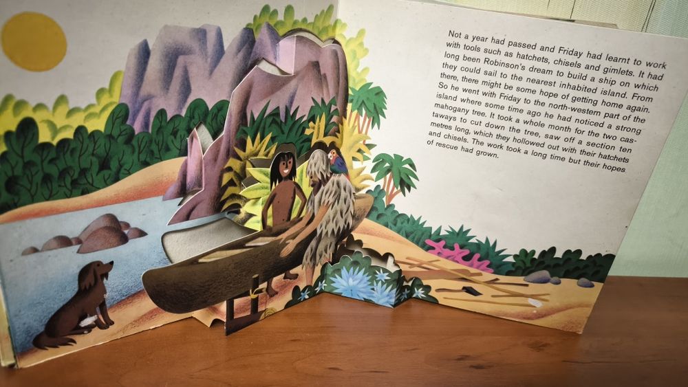 Дитяча книга Робін Крузо на англійській 1975 рік Чехословаччина
