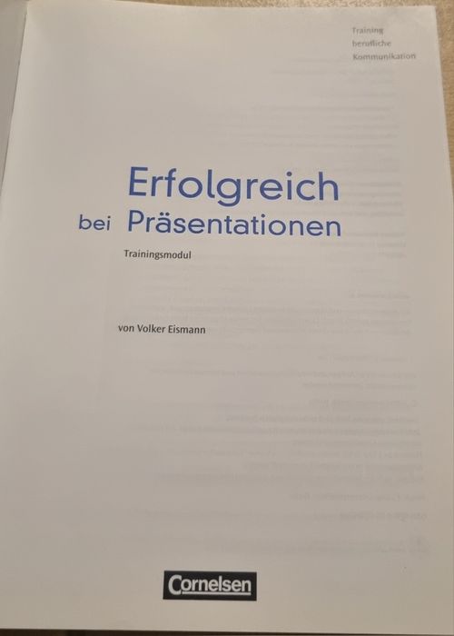 Niemiecki Erfolgreich bei Praesentationen Cornelsen B2-C1