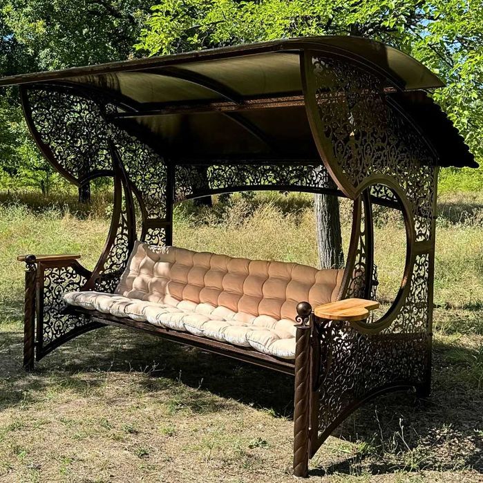 Садовые качели / Гойдалки для саду "Емір" (з м'якою частиною)