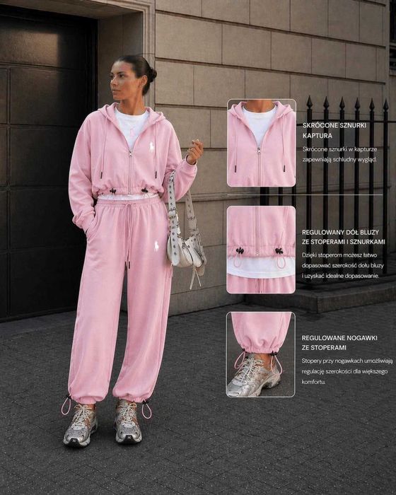 Piękne damskie dresy 3w1