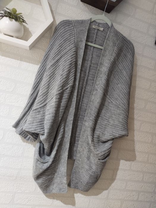 Ciepły sweter narzutka kardigan  oversize S M L XL Wełna Alpaka