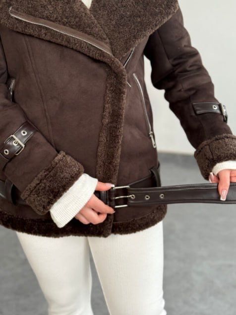 Дублянка d-victory, натуральна замша, 48/50, шоколад