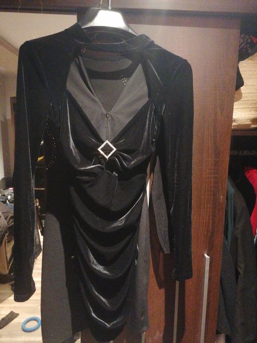 Elegancka Sukienka czarna S