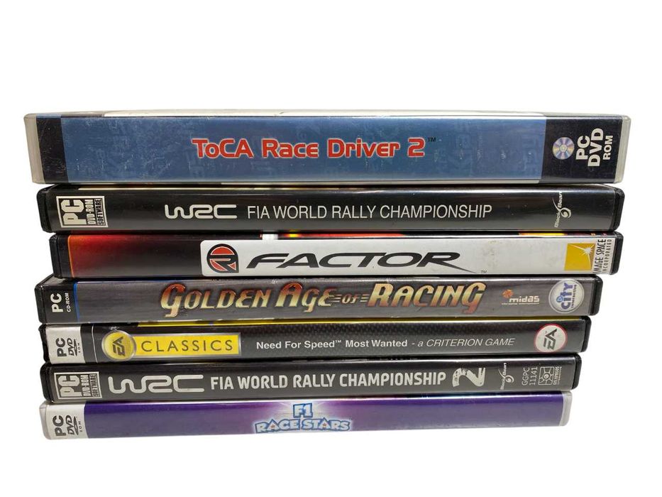 Zestaw 7 gier PC - wyścigi / rajdy / klasyki