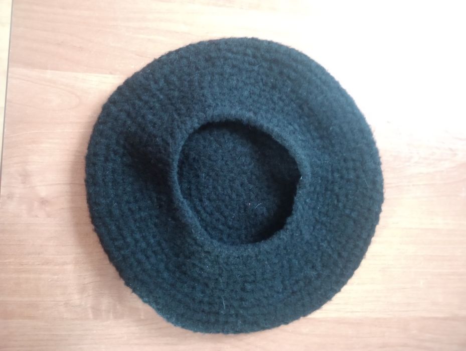 Beret Zara S/M wełniany czarny