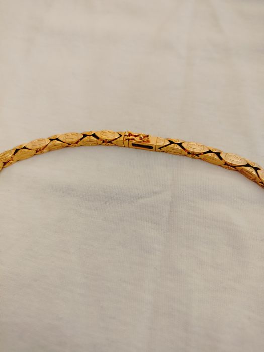 Piękny łańcuszek cartier pozłacany i sygnet