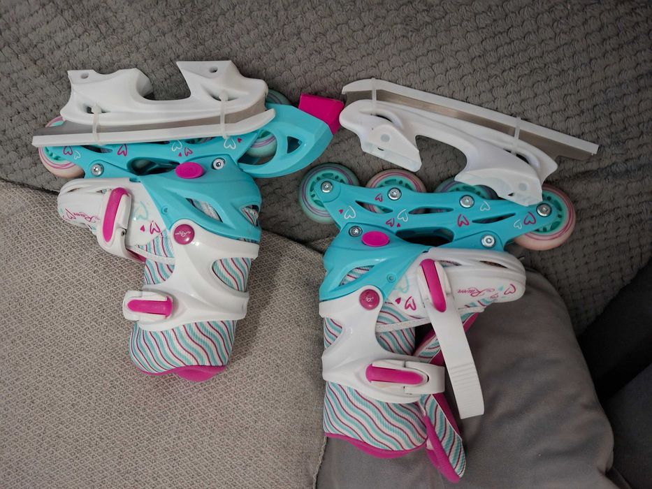 Raven Loret Patins de rodas ajustáveis 2 em 1 com rodas luminosas