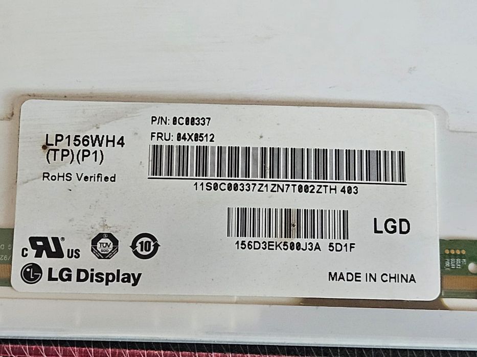 Матриця LG 15.6 LP156WH4-TPP1 (1366*768, 30pin(eDP) LED, NORMAL, матова, роз'єм ліворуч знизу) для ноутбука